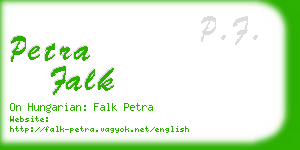 petra falk business card